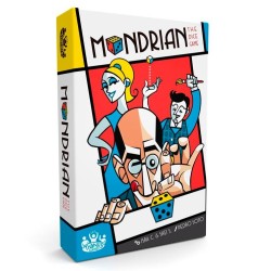 Mondrian - Jogo de tabuleiro de dados e criatividade artística.