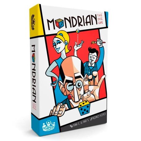 Mondrian - Jogo de tabuleiro de dados e criatividade artística.