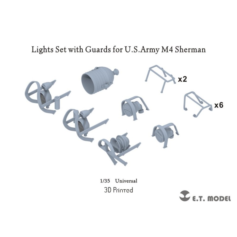 Leuchtensatz für den Sherman M4. Leuchtensatz für den Sherman M4.