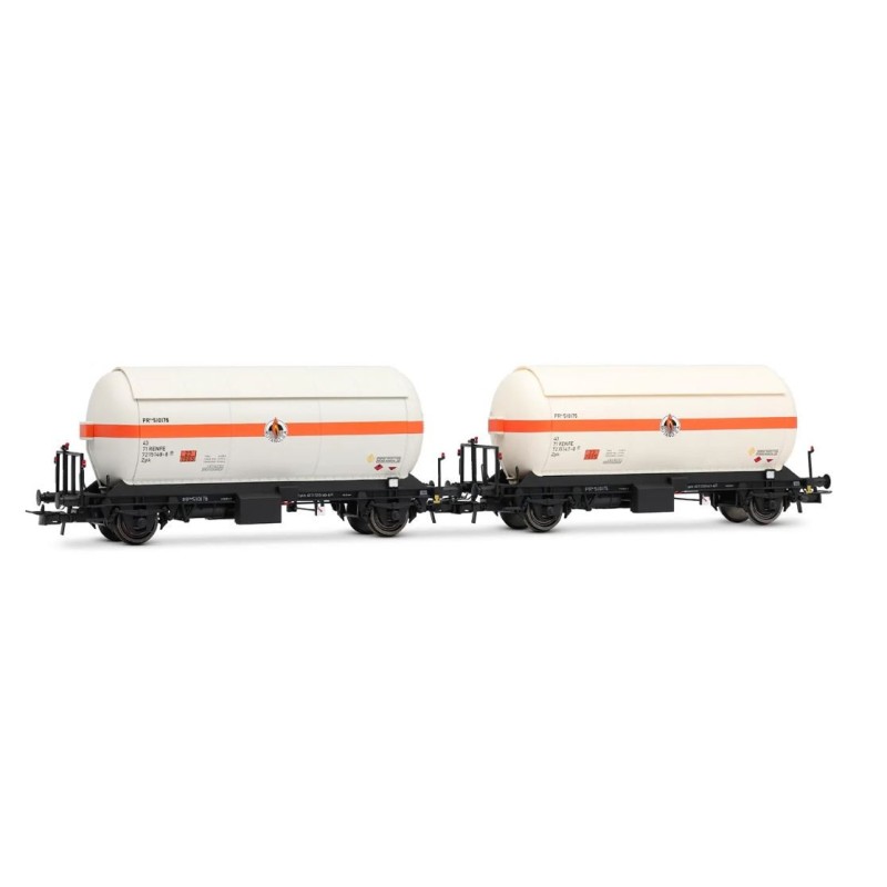 Ensemble de wagons-citernes à gaz PR ''Butano S.A'', RENFE. Ensemble de wagons-citernes à gaz PR ''Butano S.A'', RENFE.