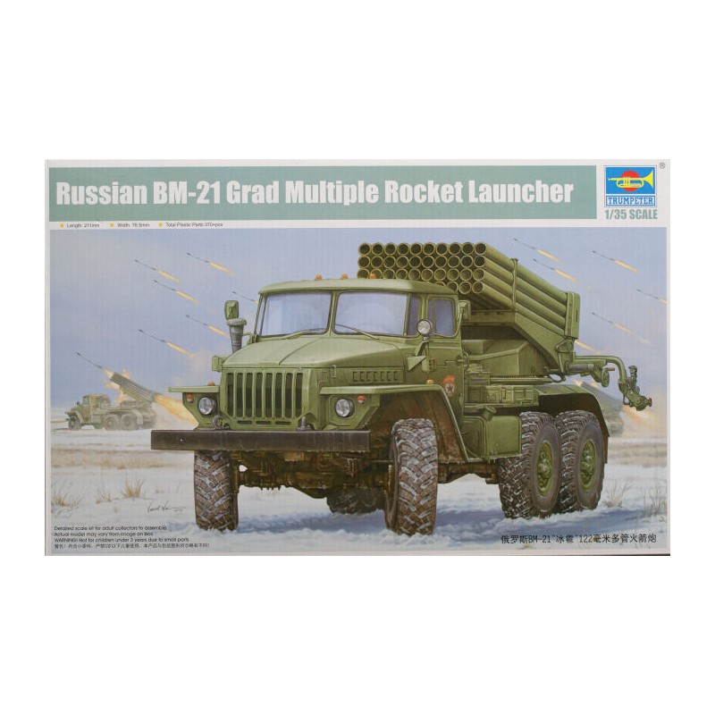 Russian BM-21 Grad Multiple Rocket Launcher. TRUMPETER 01013