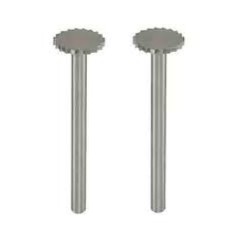 Set of 2 flat circular mills 10 mm.