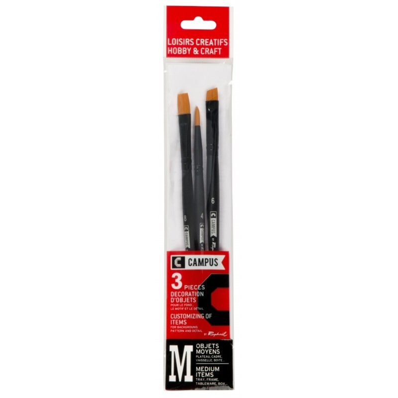 Set mit 3 "M" Bürsten. CAMPUS