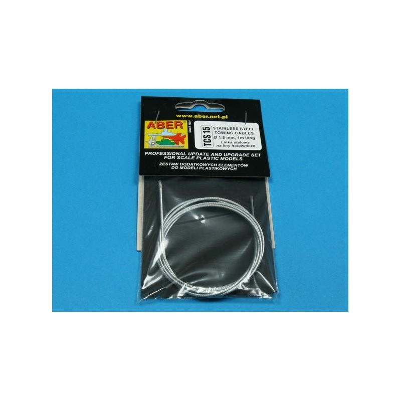 Cable de acero trenzado. 1,5 mm.