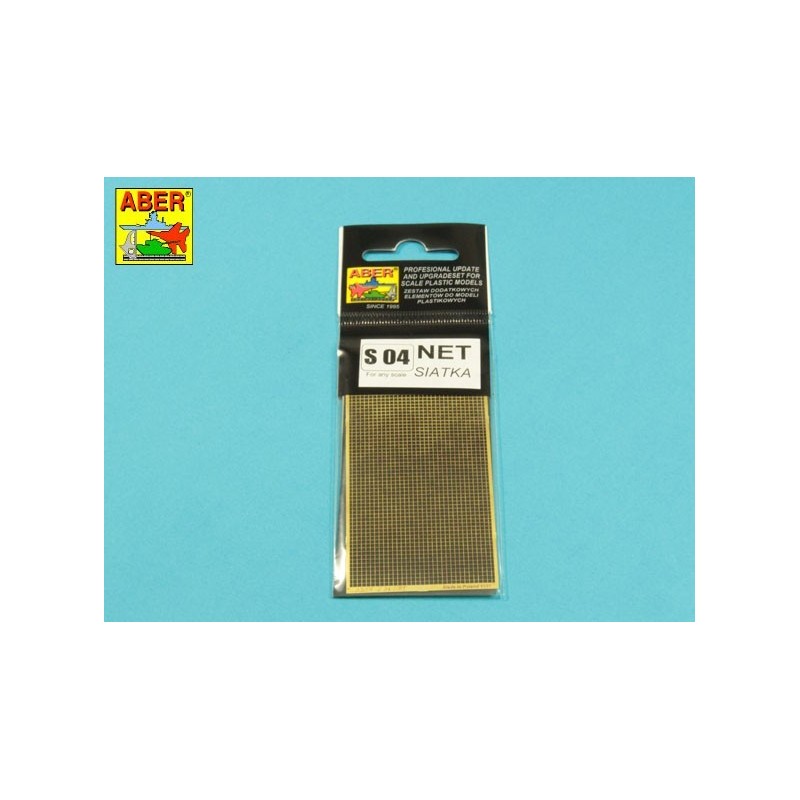 Photo-etched: Net 1.3 x 1.3 mm.