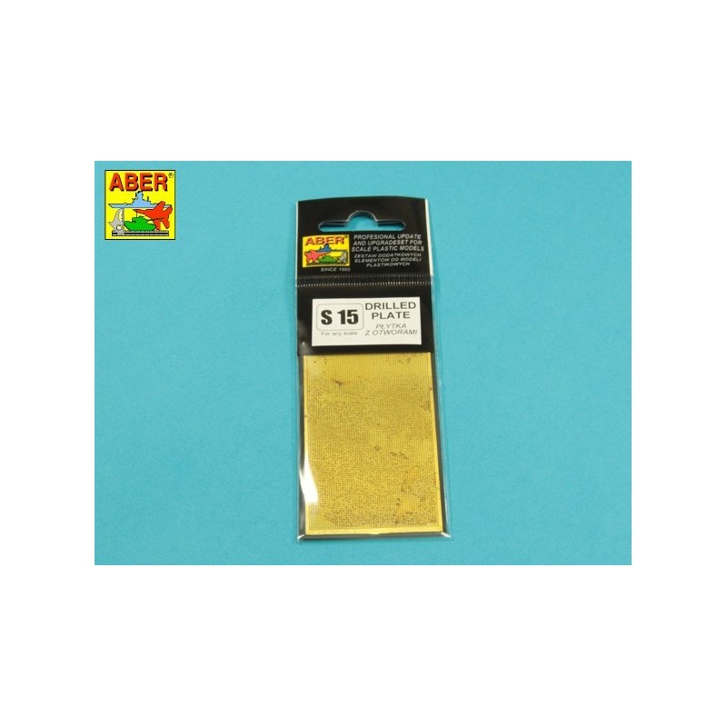 Photo-etched: Drilled plate, 0.6 mm.