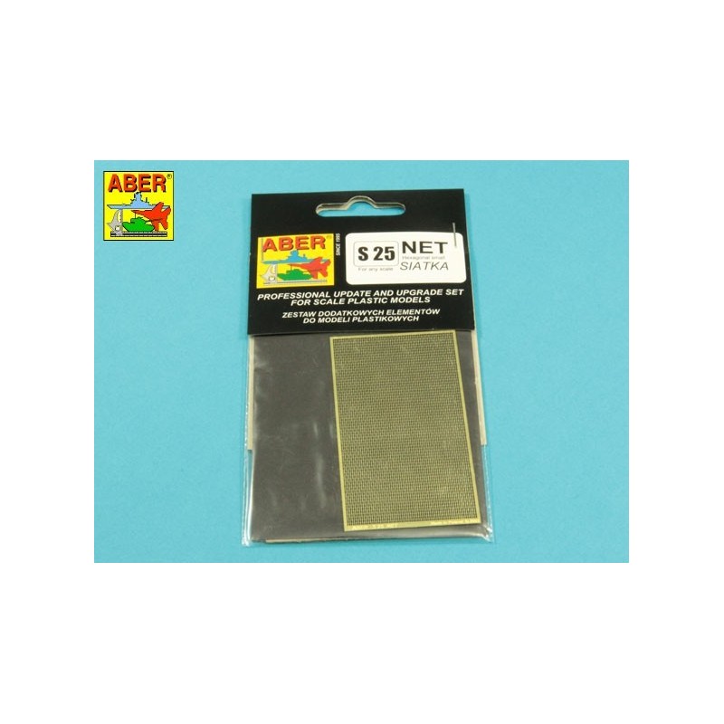 Photo-etched: Hexagonal Net 1.5 x 1.4 mm.