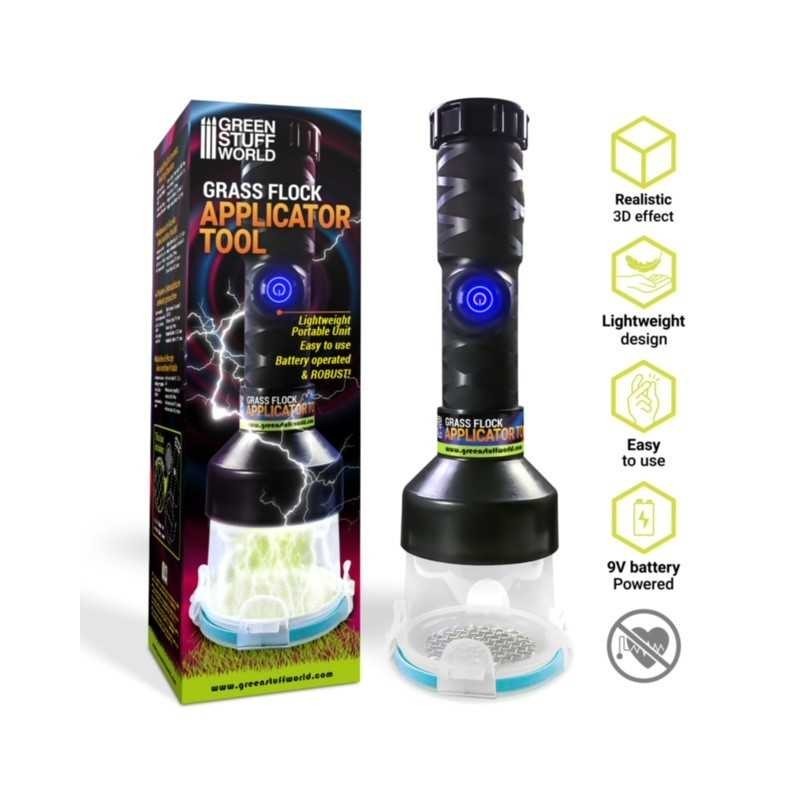 Aplicador de césped electrostatico.