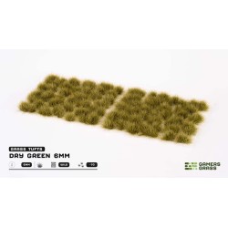 Ciuffi d'erba. Verde secco (6 mm).