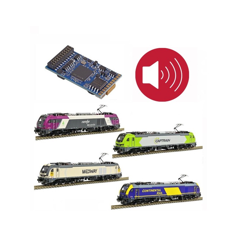 Decoder de sonido para locomotoras Euro6000 de Sudexpress.