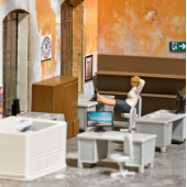 Fin del trabajo en la oficina.