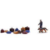 Transportpolizei mit Schäferhund deutsch.