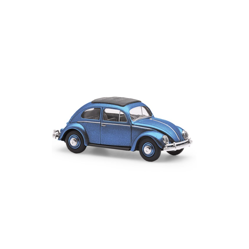 VW Beetle oval window export version metallic blue.