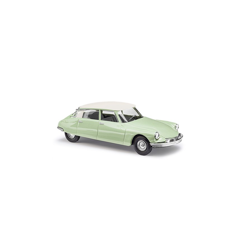 Citroën DS19 bicolore jaune-vert/blanc.