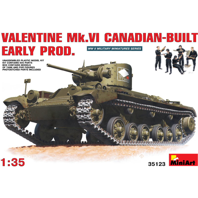 Valentine Mk. VI producción temprana (fabricación canadiense).