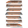 TGV PSE, Rama 16, 7 coches. Record del mundo. SNCF. Sonido.