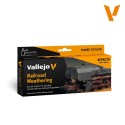 Satz Eisenbahnfarben.
