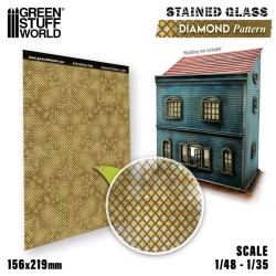 Diamond Pattern Stained Glass.