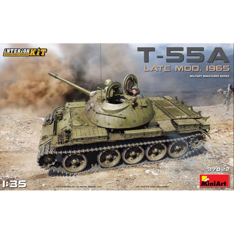 Kit interior do T-55A, modelo tardio de 1965.