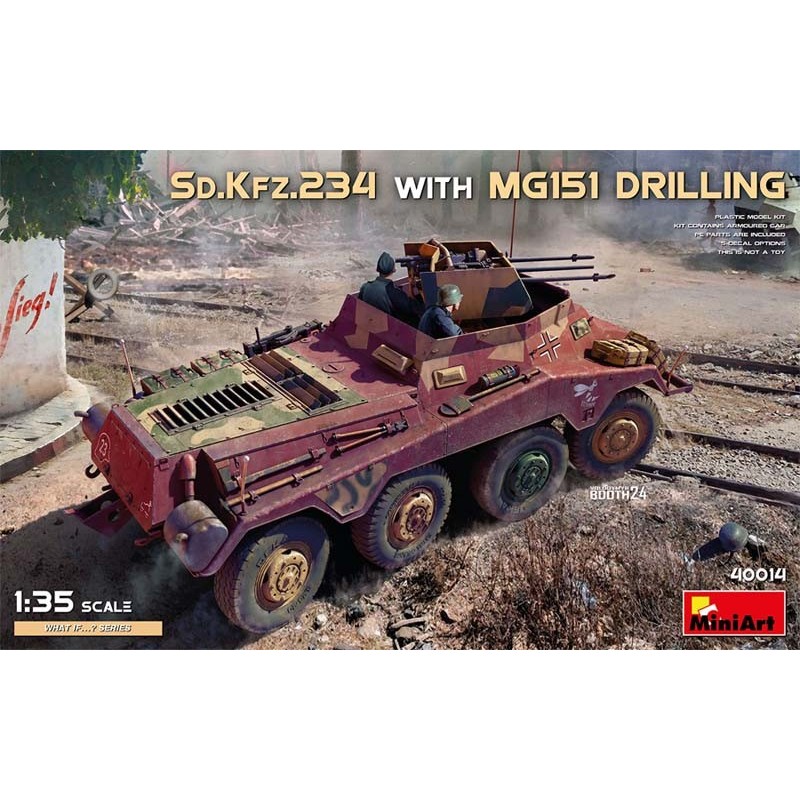 Sd.Kfz.234 com cano triplo de MG151. Sd.Kfz.234 com cano triplo de MG151.