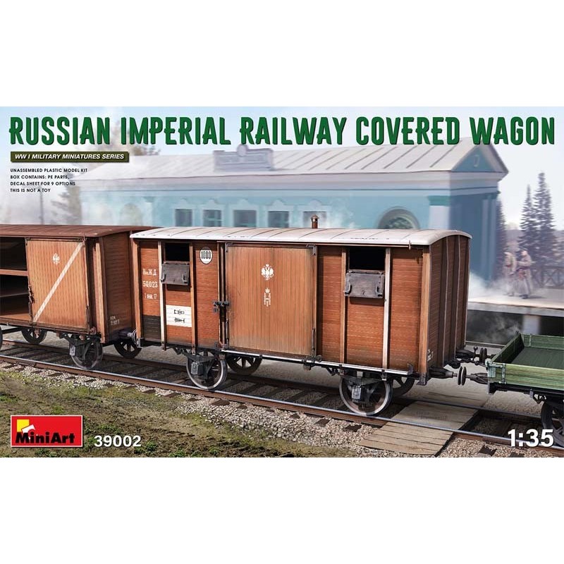 Wagon fermé des chemins de fer impériaux russes.