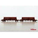 Ensemble de deux wagons-trémies de type Faoos ''Carfe'', RENFE.