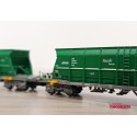 Ensemble de deux wagons-trémies de type Faoos, RENFE.