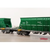 Conjunto de dois vagões tipo funil Faoos, RENFE.