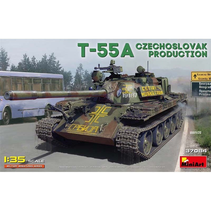 T-55A, produção da Tchecoslováquia.