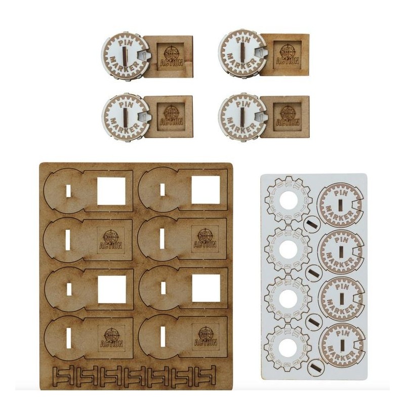 Bolzenmarkierungen für Repetier-MDF-Einheiten.