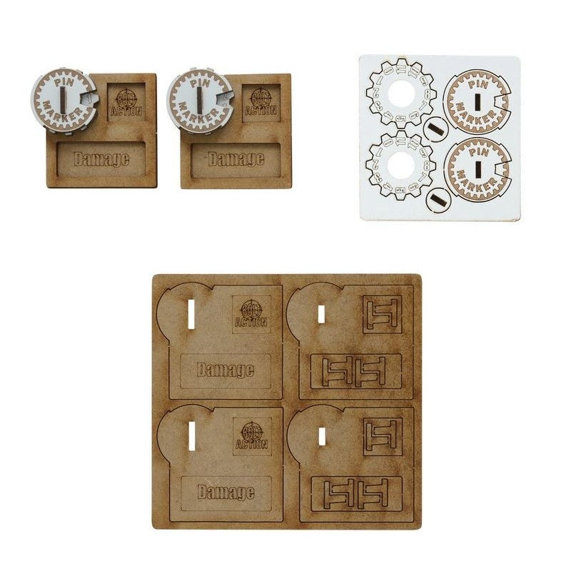Bolt Action MDF Vehicle Pin Markers.