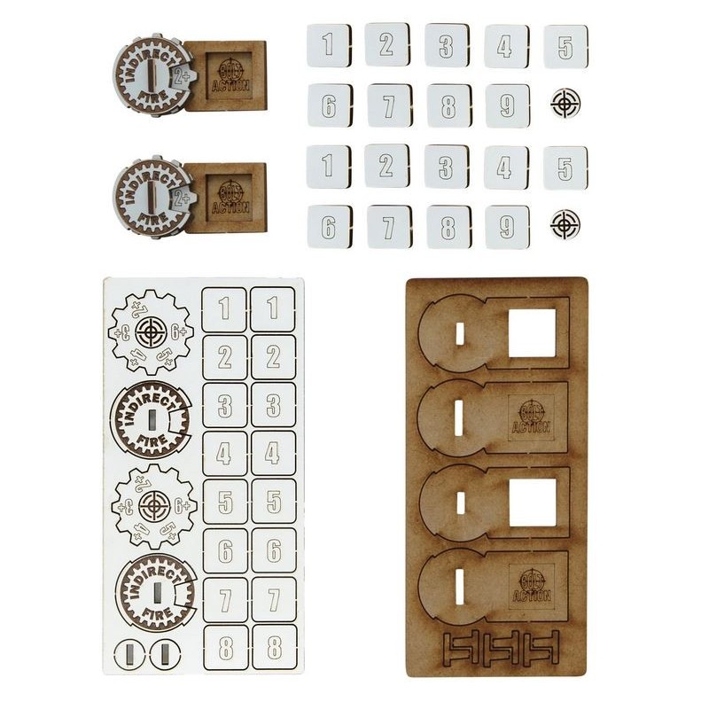 Bolt Action MDF Artillería Ceroing y marcadores.