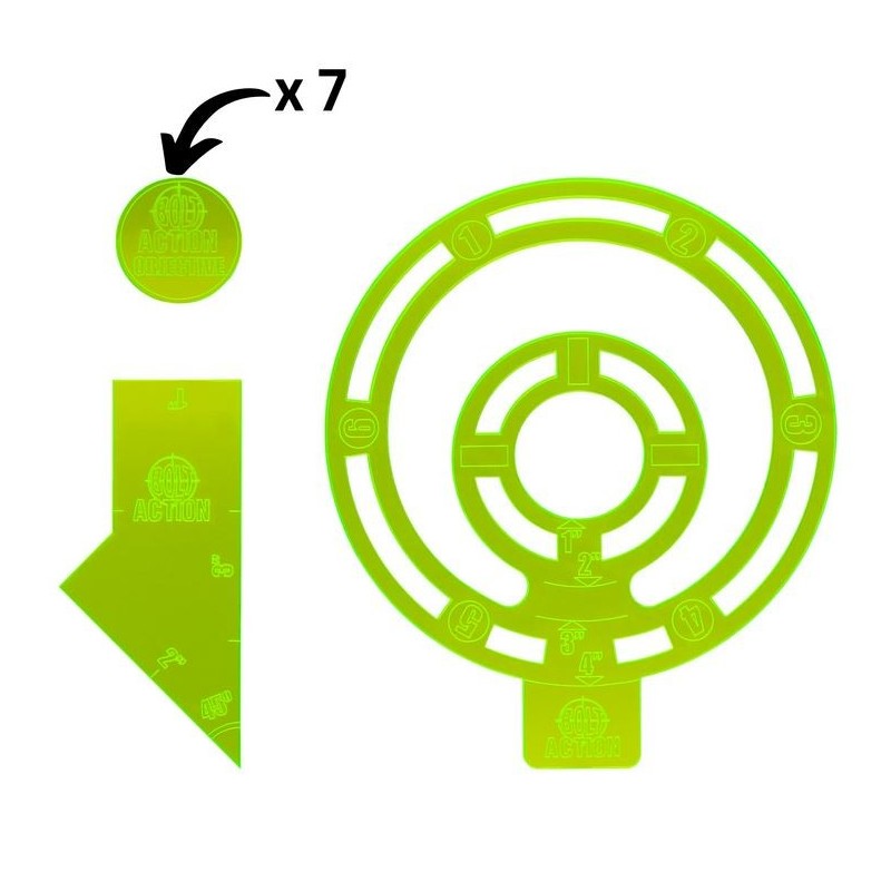 Bolt Action Lente acrílica e conjunto de modelos.