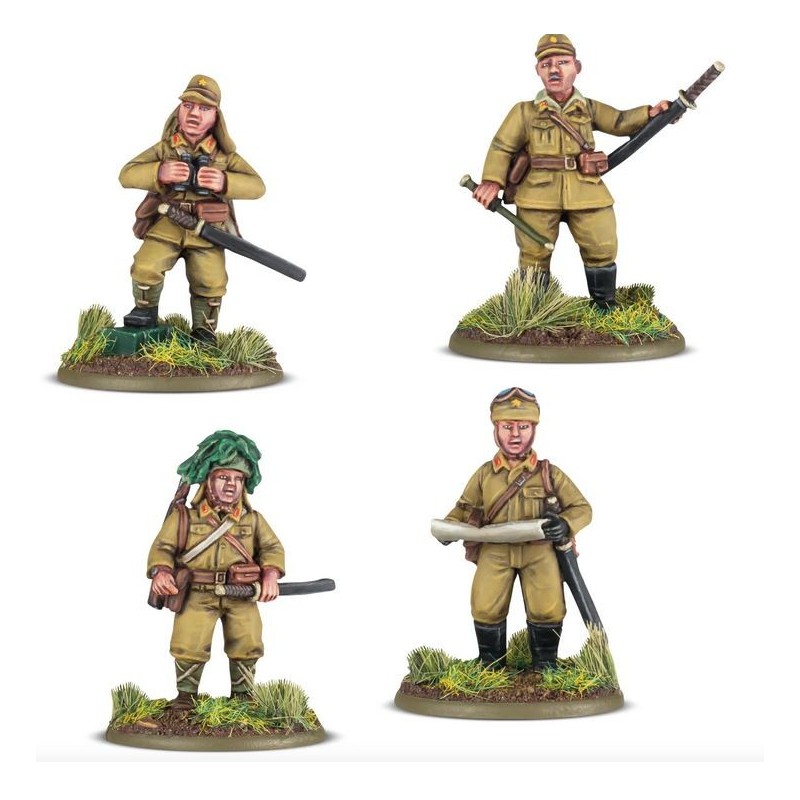 Comandantes imperiales japoneses de pelotón.