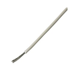 White 1mm cable. 10-meter roll.