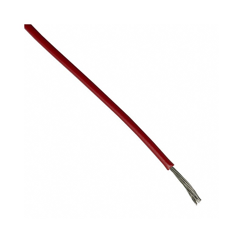 Cabo vermelho de 1mm. Rolo de 10 metros.