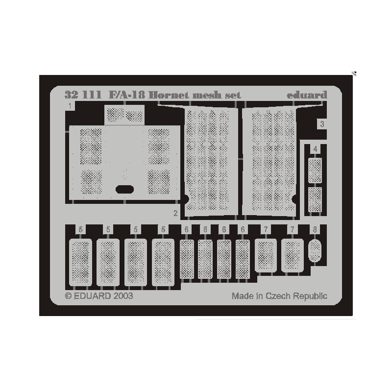 Fotogeätzte Folie: F-18 Mesh-Set.