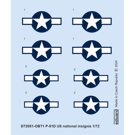 Insignia nacional estadounidense del P-51D.