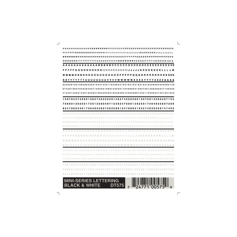 Transferibles: números y letras. WOODLAND SCENICS DT575