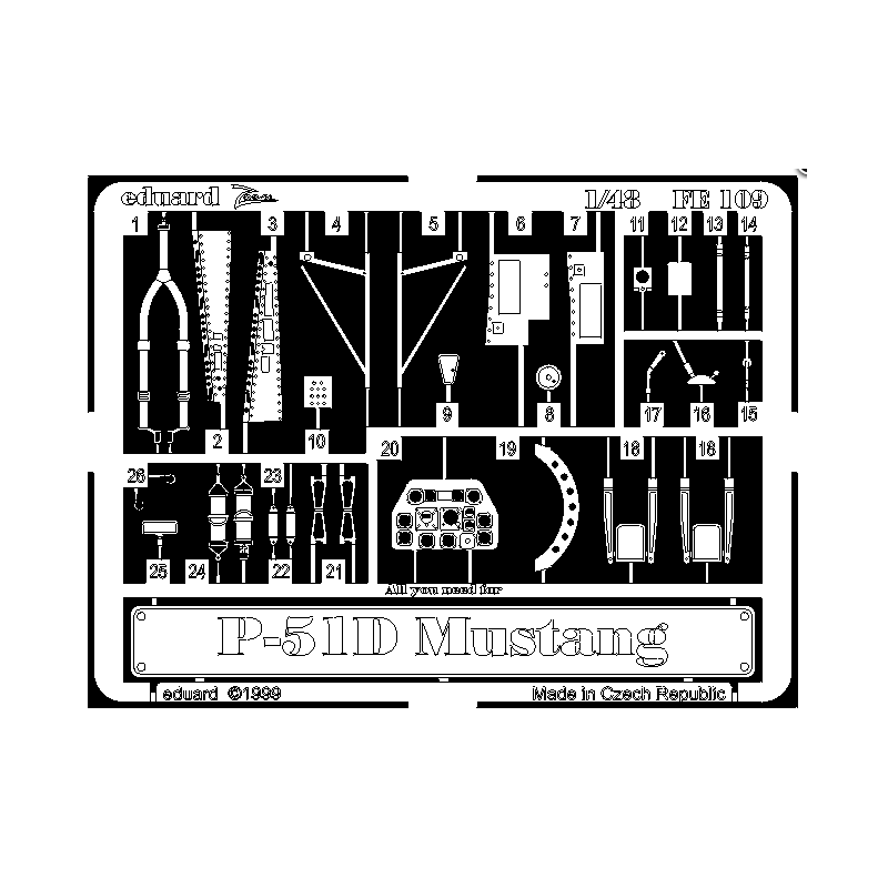 Zone photodécoupée : P-51D (kit TAMIYA).