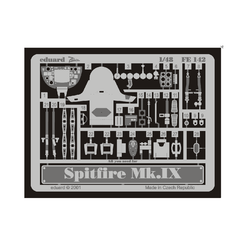 Photo-etched: Spitfire Mk.IX (ICM kit).