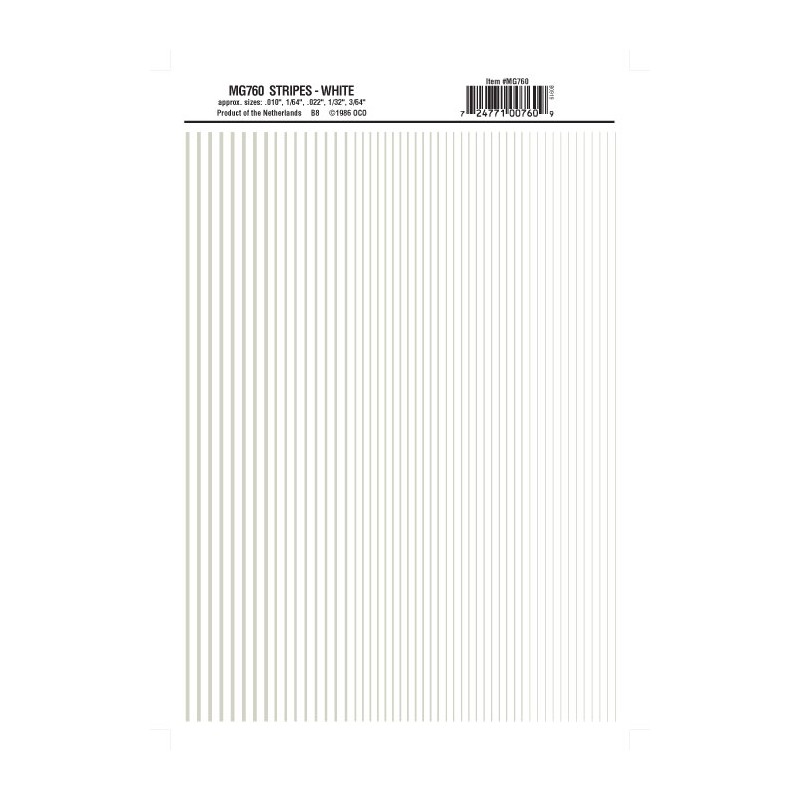 Stripes white. WOODLAND MG760