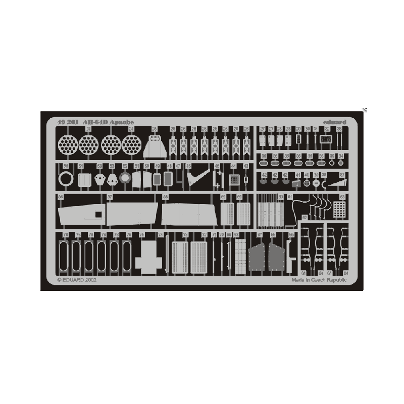 Área fotogravada: AH-64D (kit HASEGAWA).