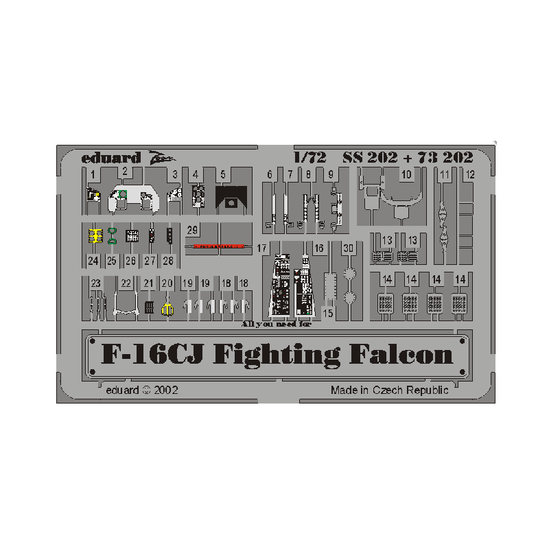 Pellicola fotoincisa: F-16C (kit HASEGAWA).