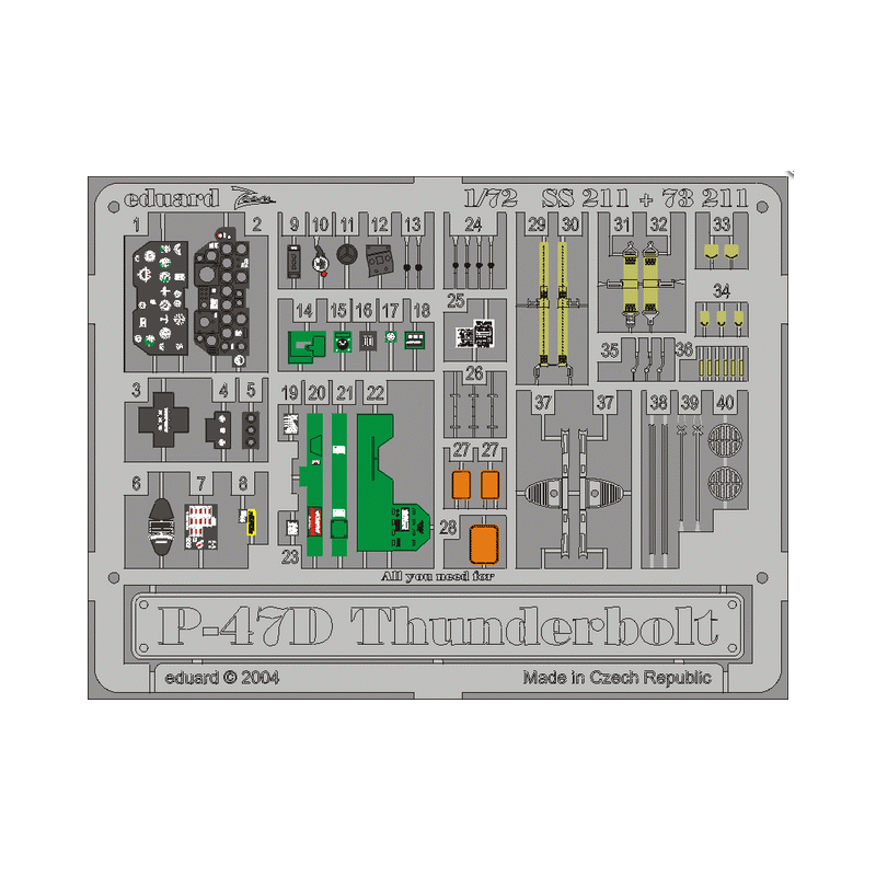 Fotogeätzter Bereich: P-47D-30 (REVELL 04155).