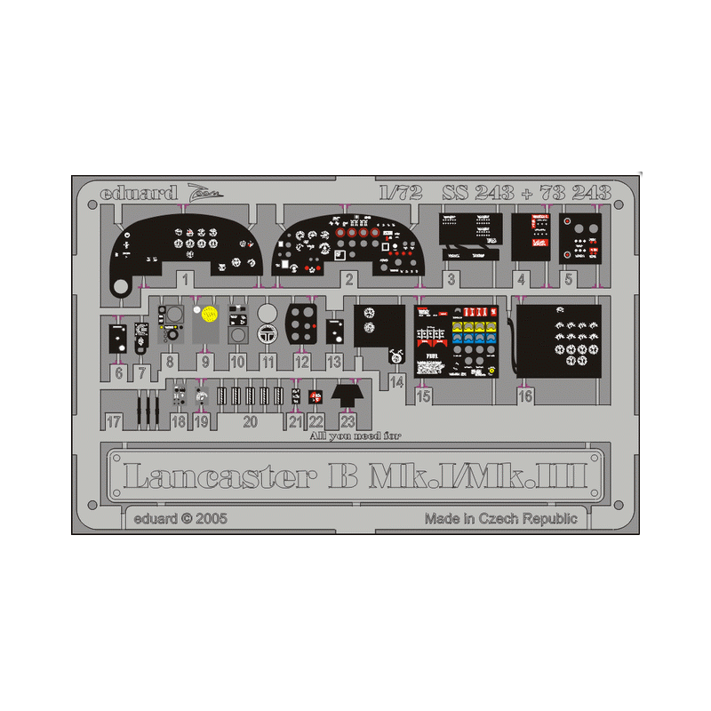 Filme fotogravado: Lancaster B Mk.I/Mk.III (kit HASEGAWA).