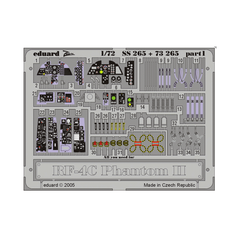 Área fotogravada: RF-4C (kit HASEGAWA).
