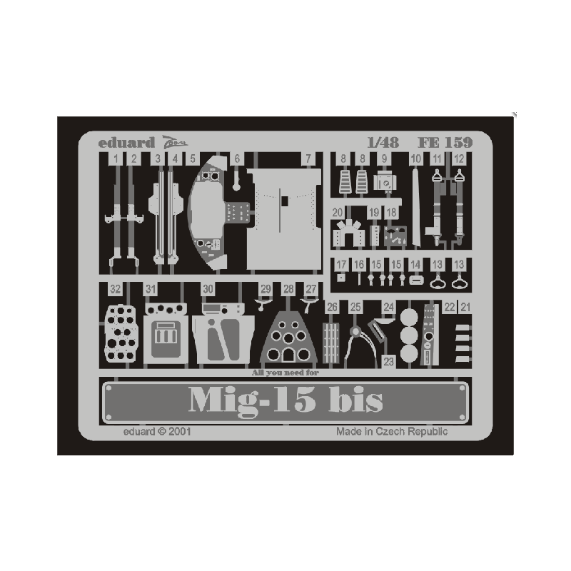 Film photodécoupé : MiG-15bis (kit TAMIYA).