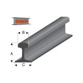 Styrolprofil: ein Meter Schiene (x10).