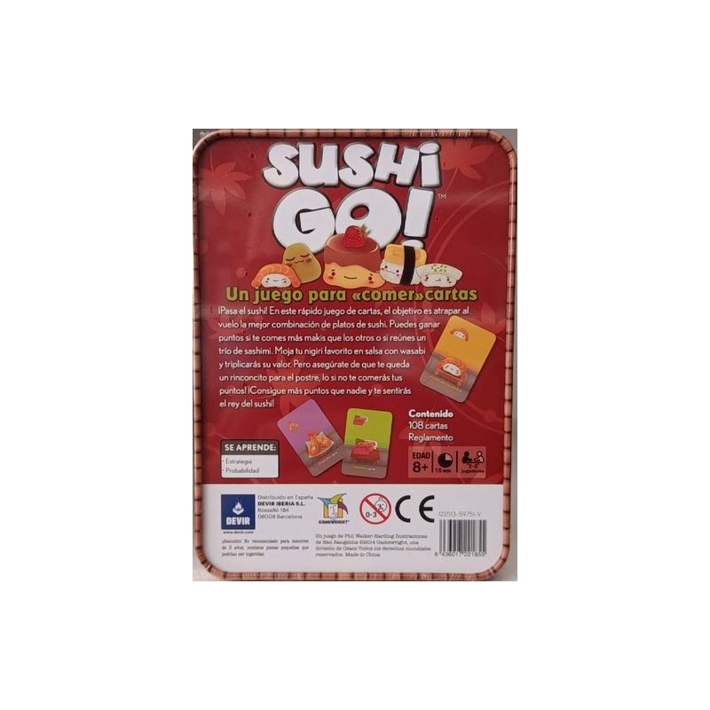 DEVIR Sushi Go!, Games and TCG - Board Games and Tabletop Games - Card  games | El Taller del Modelista